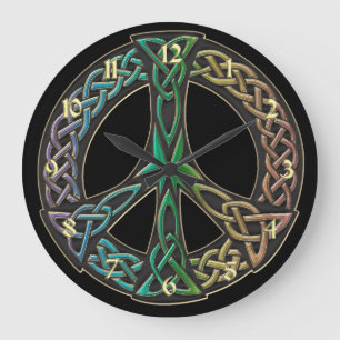 Relógio de Sinal de Paz do Rainbow Celtic Knot