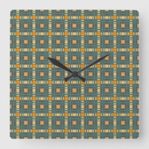 Relógio de tartan da xadrez Khaki