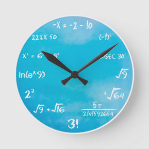 Relógio de Teste Matemático - Azul de Relógio