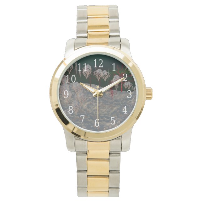 Relógio de Wonderland de inverno Artístico (Frente)