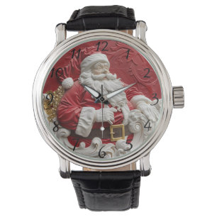 Relógio Decoração caprichosa do Papai Noel para alegria fe