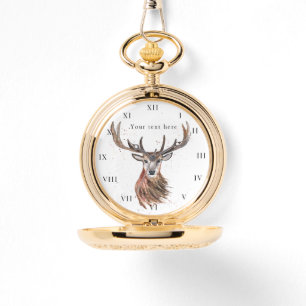 Relógio Deer Stag Antlers Animal Hunter Nature Watch