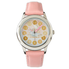 Relógio Delicar Bebê Fada-Pássaro Ilustração Rapariga Pres