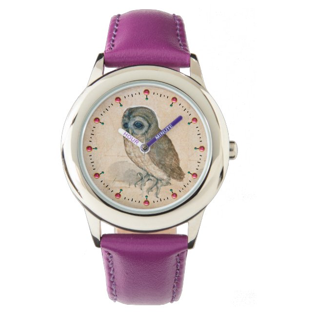 RELÓGIO DESENHOS DE ANIMAIS DE RENAÍSCIA/OWL (Frente)