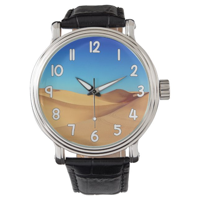 Relógio Desert Sand Wrist Watch – Blue Sky Nature Inspired (Frente)
