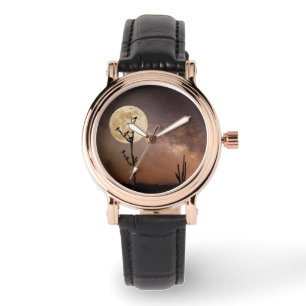 Relógio Desertos Saguaro Cactus Com Aves No Deserto