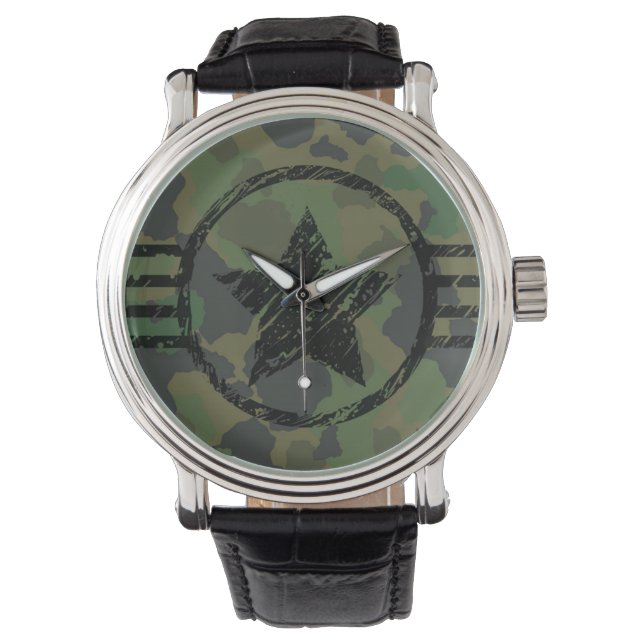 Relógio design de camuflagem militar (Frente)