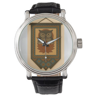 Relógio Design de Coruja Mágica com Olho Abençoado