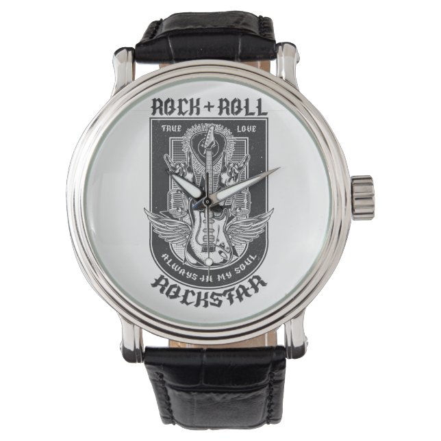 Relógio Design de Guitar Rock (Frente)