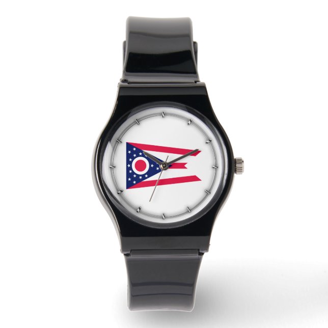 Relógio Design de Sinalizador do Estado de Ohio (Frente)