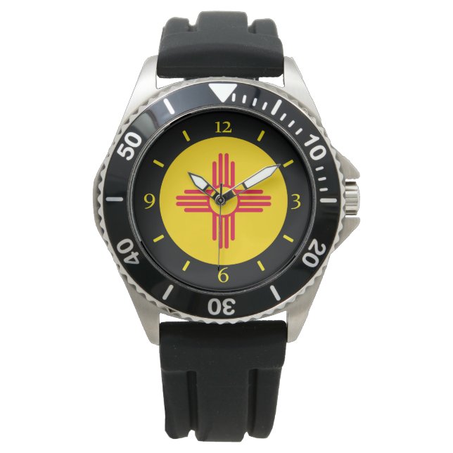 Relógio Design do New Mexico State Flag Watch (Frente)