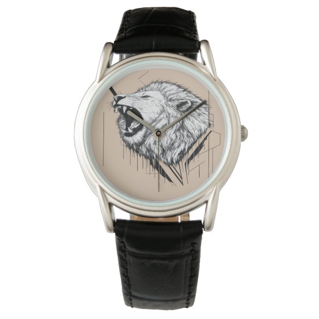 Relógio Design Premium Cabeça de Leão  (Frente)