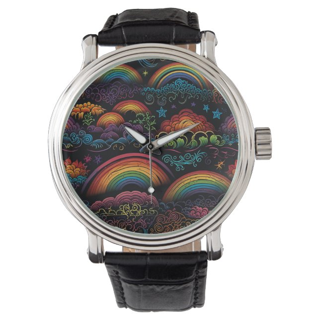 Relógio Design Rainbow LGBYQ (Frente)