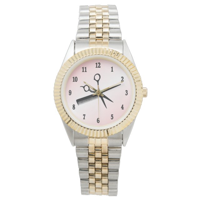 Relógio Design Rosa de Beauticista (Frente)