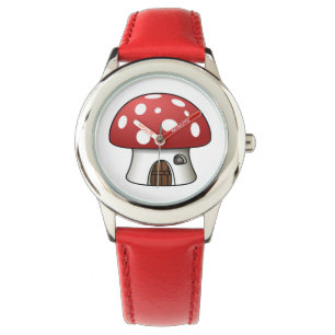 Relógio design vermelho bonito dos miúdos do divertimento