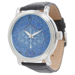 Relógio Detalhe de Mosaico Azul, Alemanha