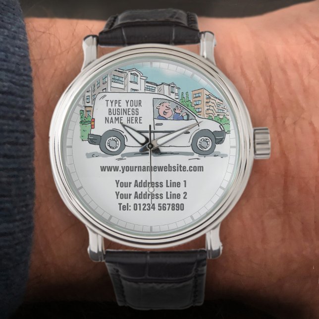 Relógio Detalhes de sua empresa em um (Criador carregado)