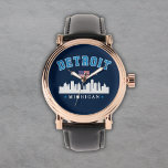 Relógio Detroit Michigan Est. 1701 Funny<br><div class="desc">Diseño vintage en Honor a la Hermosa ciudad Americana de Detroit. Detroit es la ciudad más grande del estado de Michigan,  en la zona central occidental.</div>