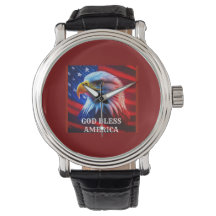 Deus abençoe América EUA Flag Bald Eagle