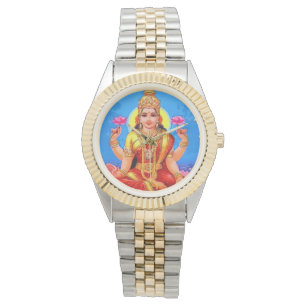 Relógio Deusa dourada bonita de Lakshmi Diwali