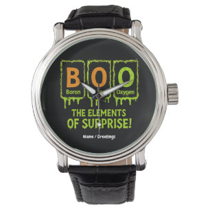Relógio Dia de as Bruxas engraçado Boo Elements Science Su