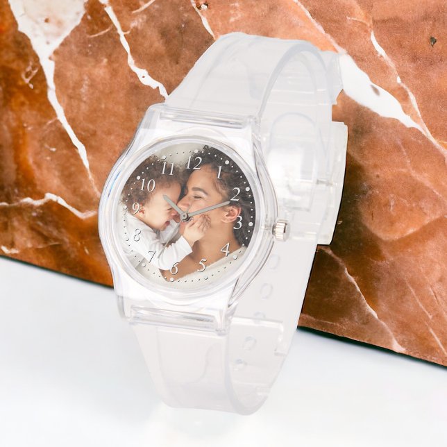 Relógio Dia de as mães de Fotografia Personalizada para Mã (Personalize this custom watch with your photo!)