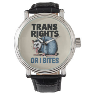 Relógio Direitos Trans Ou Eu Morde Gay Divertido Orgulho L