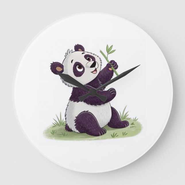 Relógio do Amante de Panda | Decoração de Parede d (Frente)