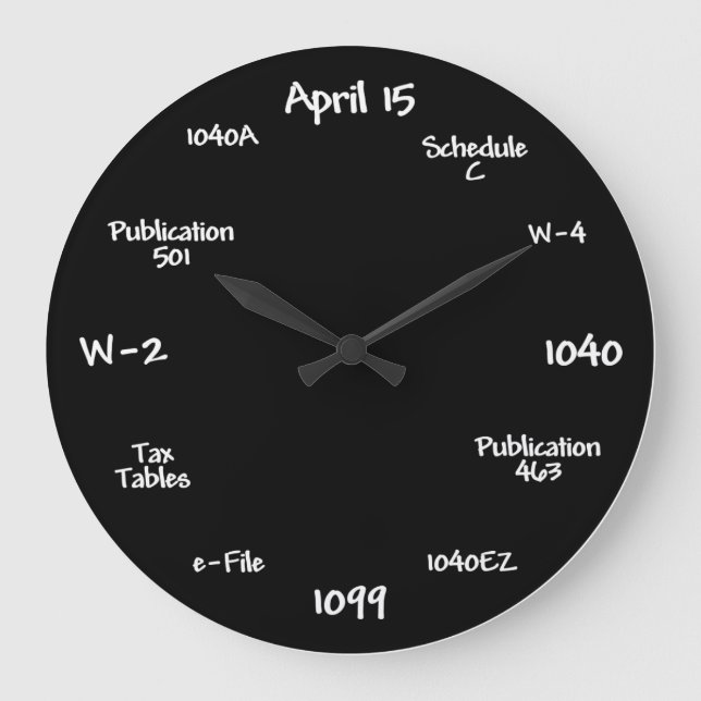 Relógio do Contador - Relógio de Tempo de Imposto (Frente)