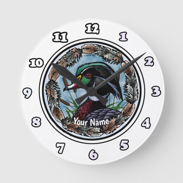 Relógio do Pato de Madeira (Frente)