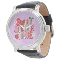 Doce Tempo de Verão Coquette Morango Retro Praia