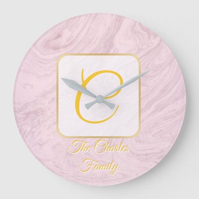 Relógio doméstico da família personalizada (Frente)