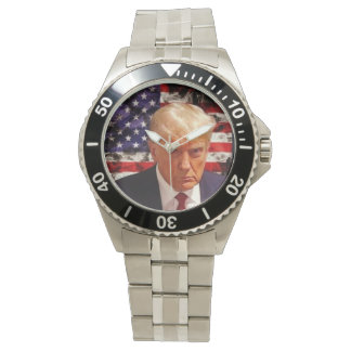 Relógio Donald Trump Patriotic Mugshot Art Watch