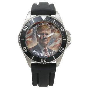 Relógio Donald Trump - Retrato do Presidente