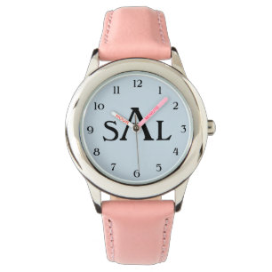 Relógio dos miúdos do monograma