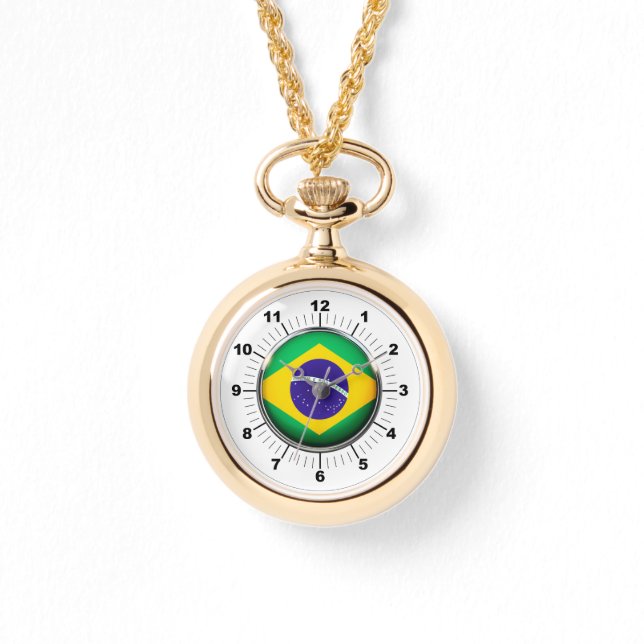 Relógio Dourada Watch de enrolamento feminino da bandeira  (Frente)