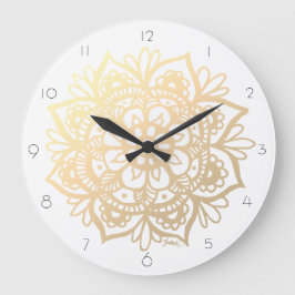 Relógio Dourado Mandala Elegante