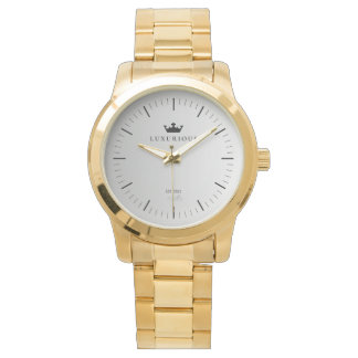 Relógio Dourado Stainless Steel Watch por Luxurioso
