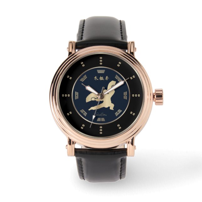 Relógio Dourado Tai Chi Fan Luxury (Frente)