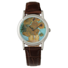 Relógio Doze girassóis em um vaso (pintura em vida estátic