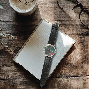 Relógio Dragão Verde Gato Negro