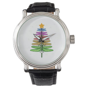 Relógio Dragonfly Árvore de Natal Insetos Lover Xmas C