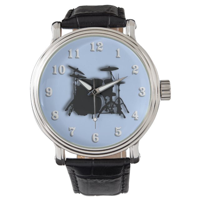 Relógio Drums Music Design (Frente)