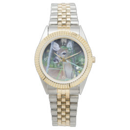 Relógio Duas Tela de Bracelete Tonelada/Dourada de Doe