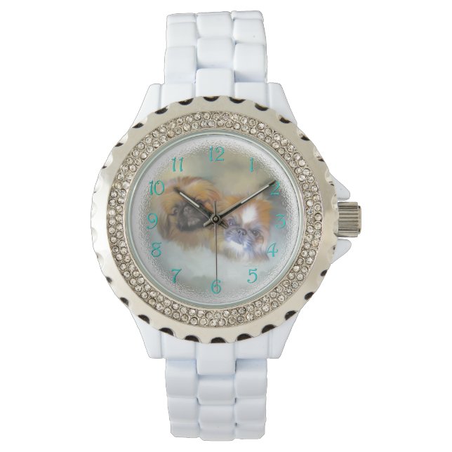 Relógio Duo de Pequinês (Frente)