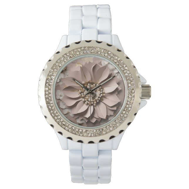 Relógio Dusty Rosa Floral - eWatch Watch (Frente)