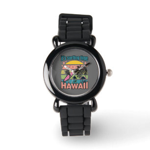 Relógio É hora de surfar no Havaí