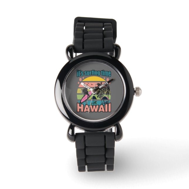 Relógio É hora de surfar no Havaí (Frente)