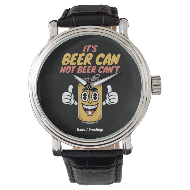 Relógio É Lata de Cerveja Não Lata Não Pode Design Retrô D (Frente)