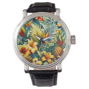 Relógio E-watch com face tropical